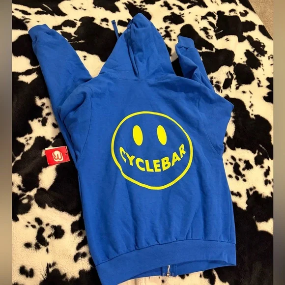 Cyclebar Royal Blue Unisex Zip Hoodie - Picture 1 of 3